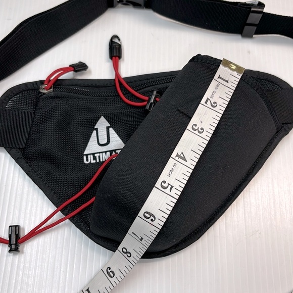 ULTIMATE RUNNING/JOGGING WAIST PACK WITH BOTTLE HOLDER - BLACK - Picture 8 of 8